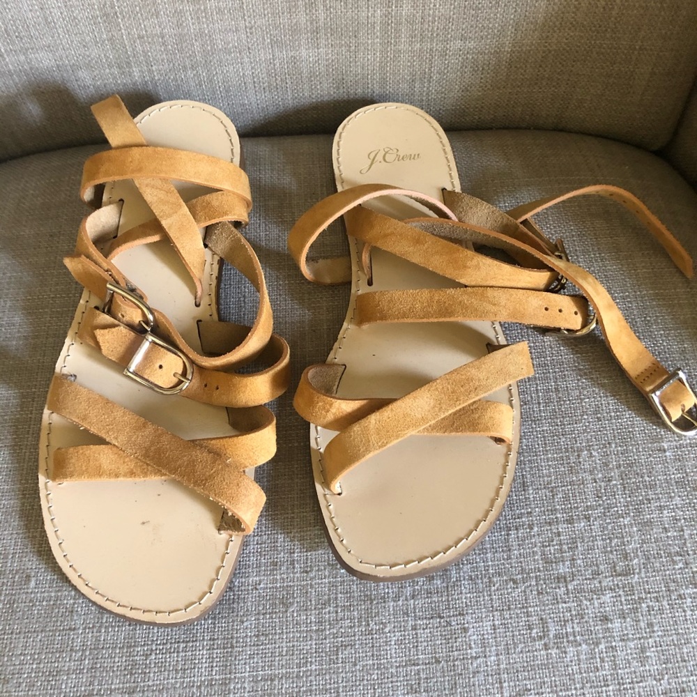 JCrew leather strappy sandals